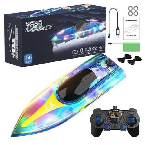 V555 2.4GHZ Cool Light RC Boat